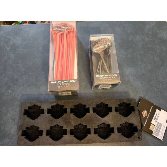 Hearley-Davidson  Piece Set Silicone Hearley Ice Cube Tray. Hearley Davidson Sti - Picture 1 of 4